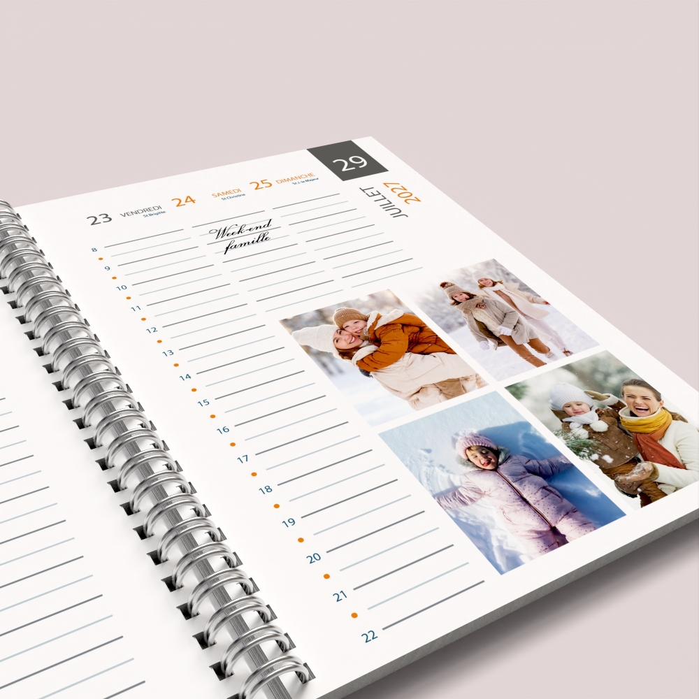 Agenda photo personnalisé