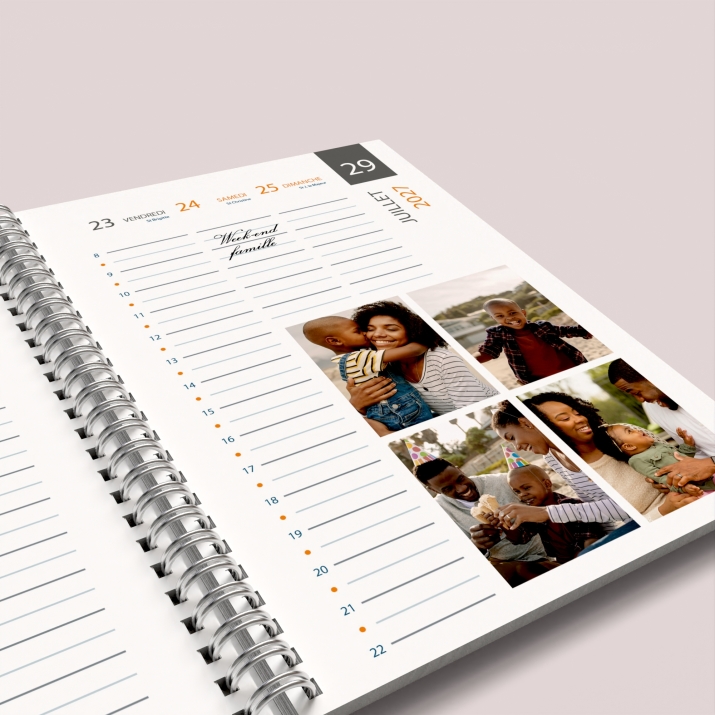 Agenda photo personnalisé