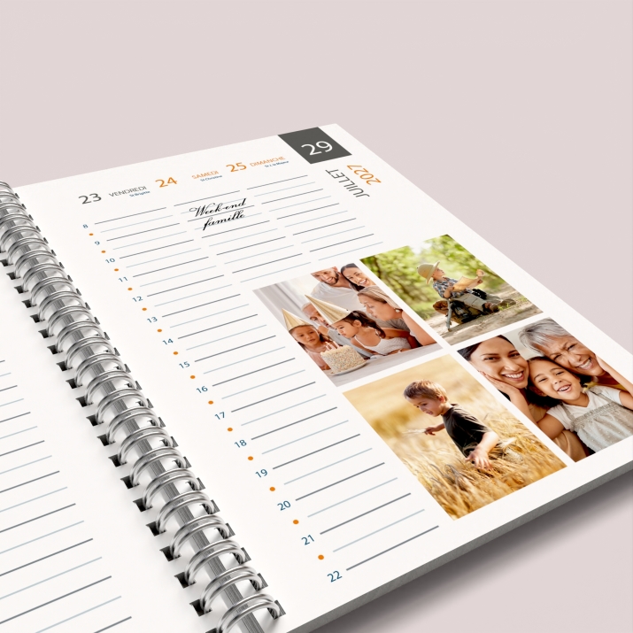Agenda photo personnalisé