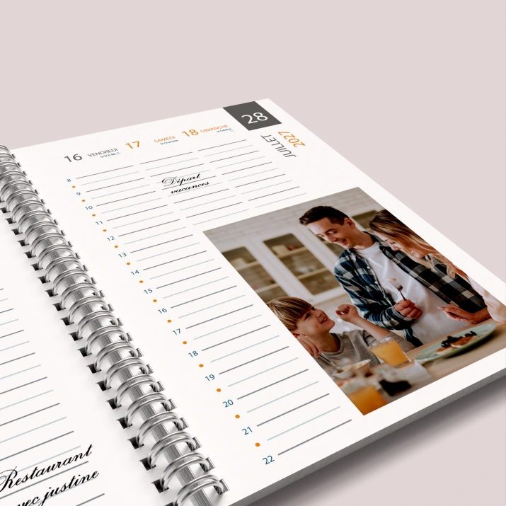 Agenda photo personnalisé
