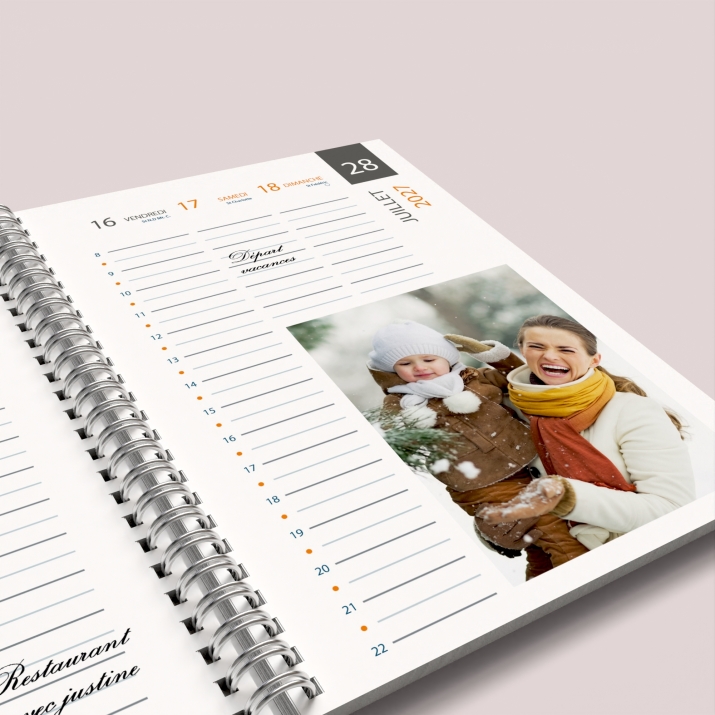 Agenda photo personnalisé