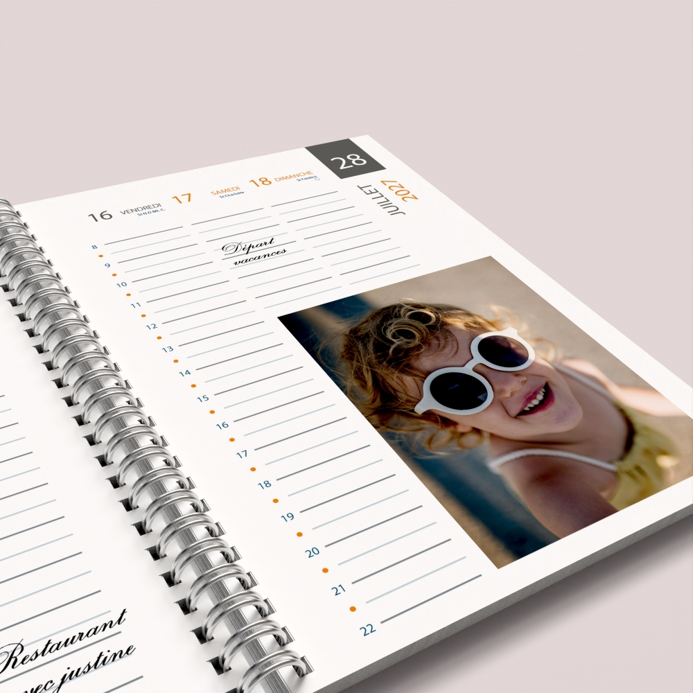 Agenda photo personnalisé
