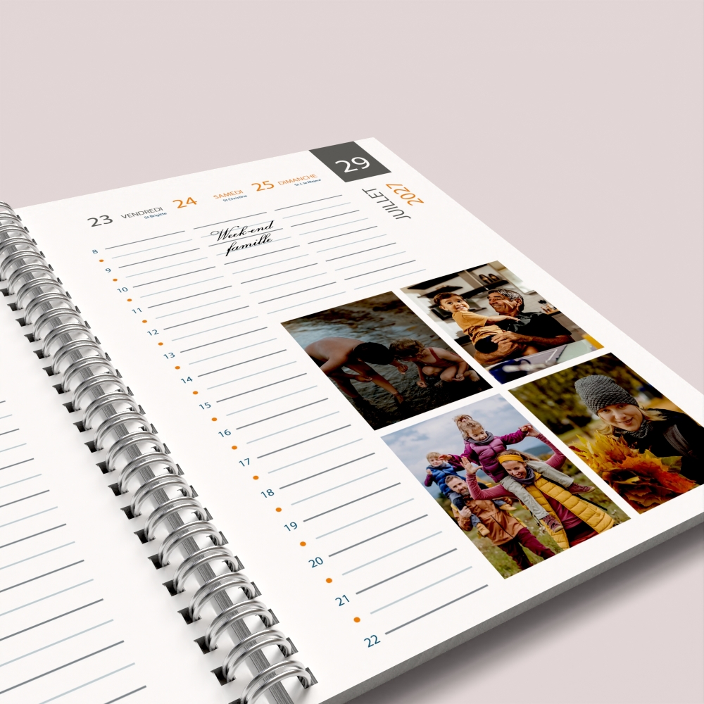 Agenda photo personnalisé