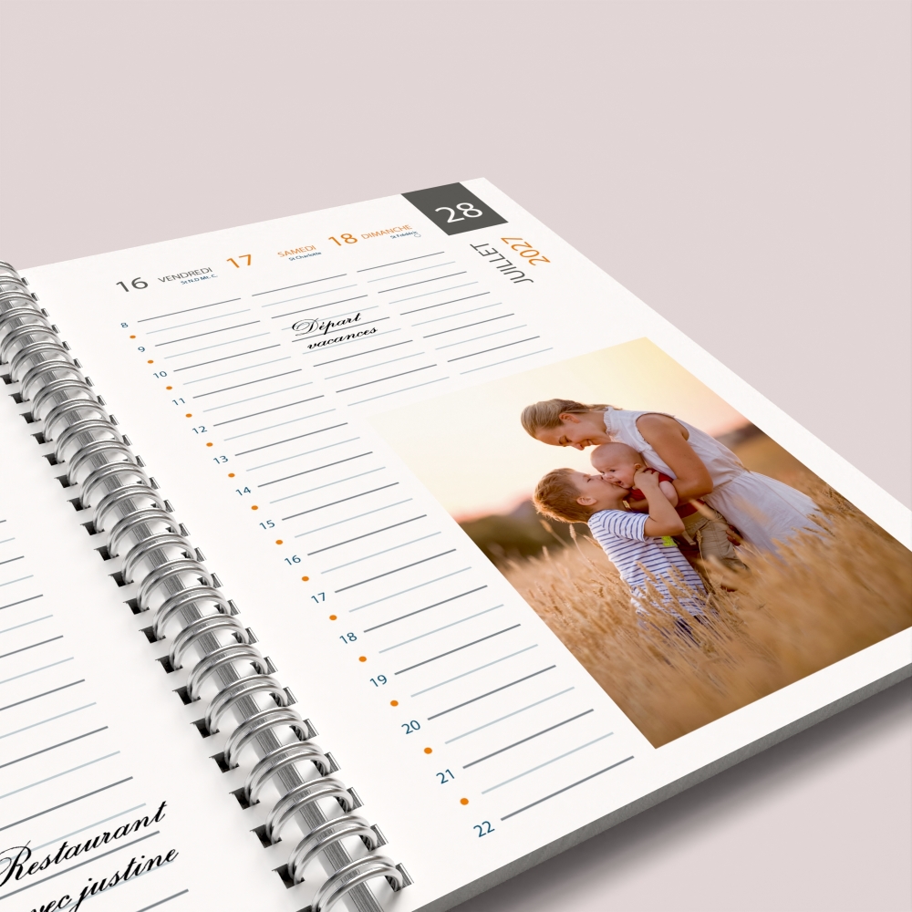 Agenda photo personnalisé