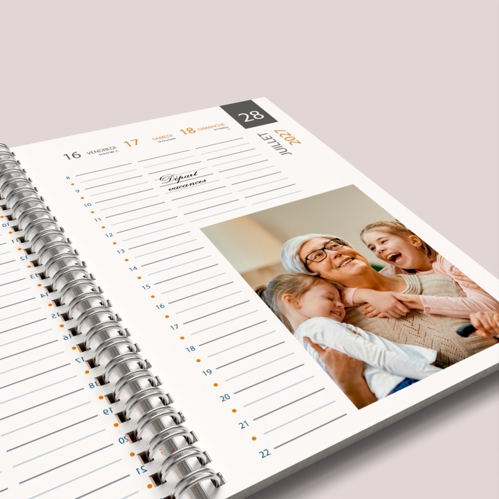 Agenda photo personnalisé