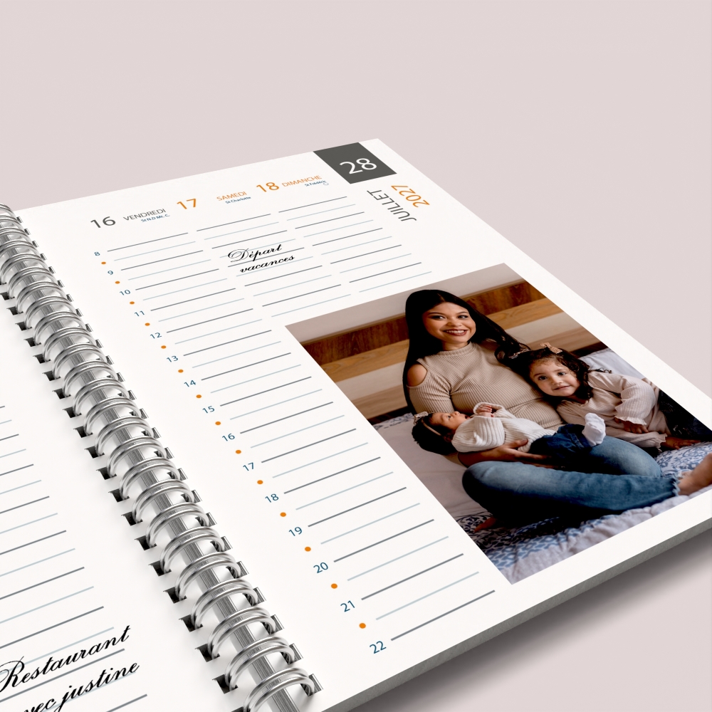 Agenda photo personnalisé