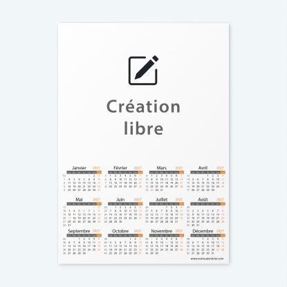 Calendrier photo une page
