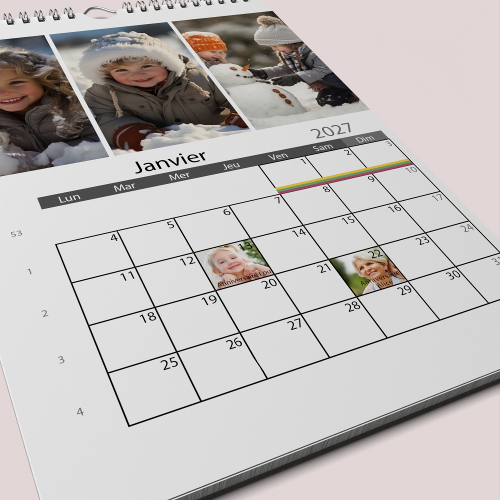 Calendrier PHOTO DATE