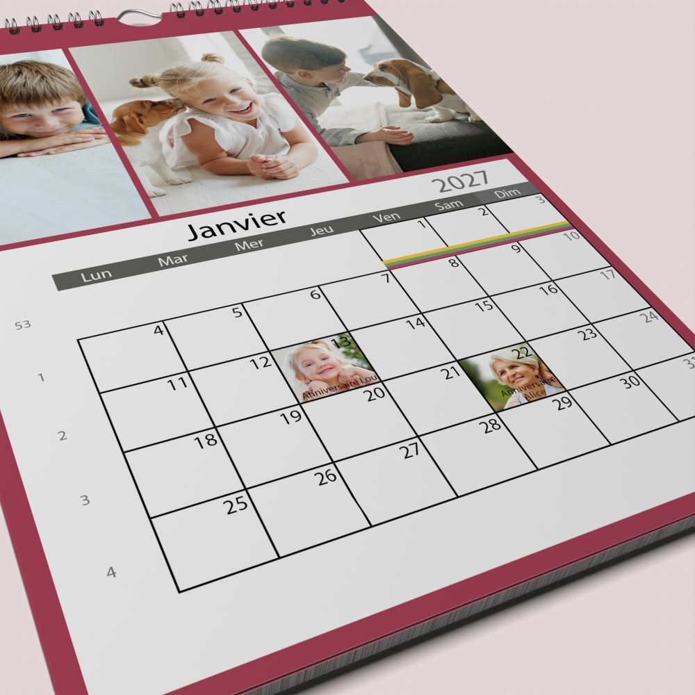 Calendrier PHOTO DATE