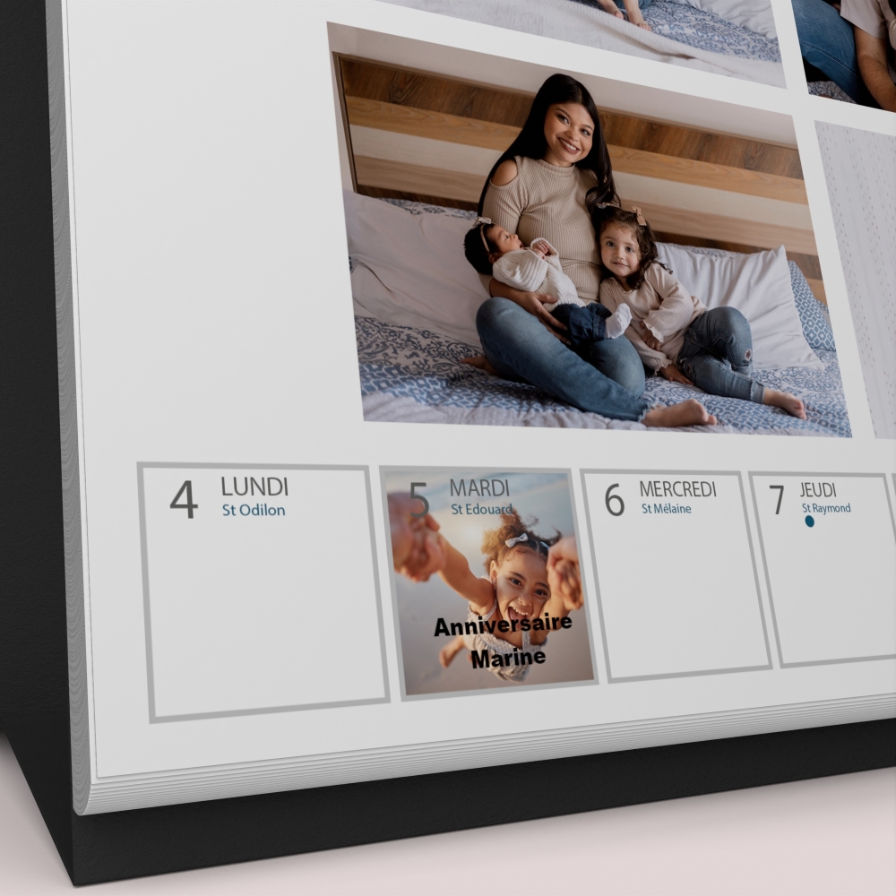 Calendrier de bureau semainier