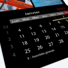 Calendrier agrafé Classic - Grille calendaire personnalisable
