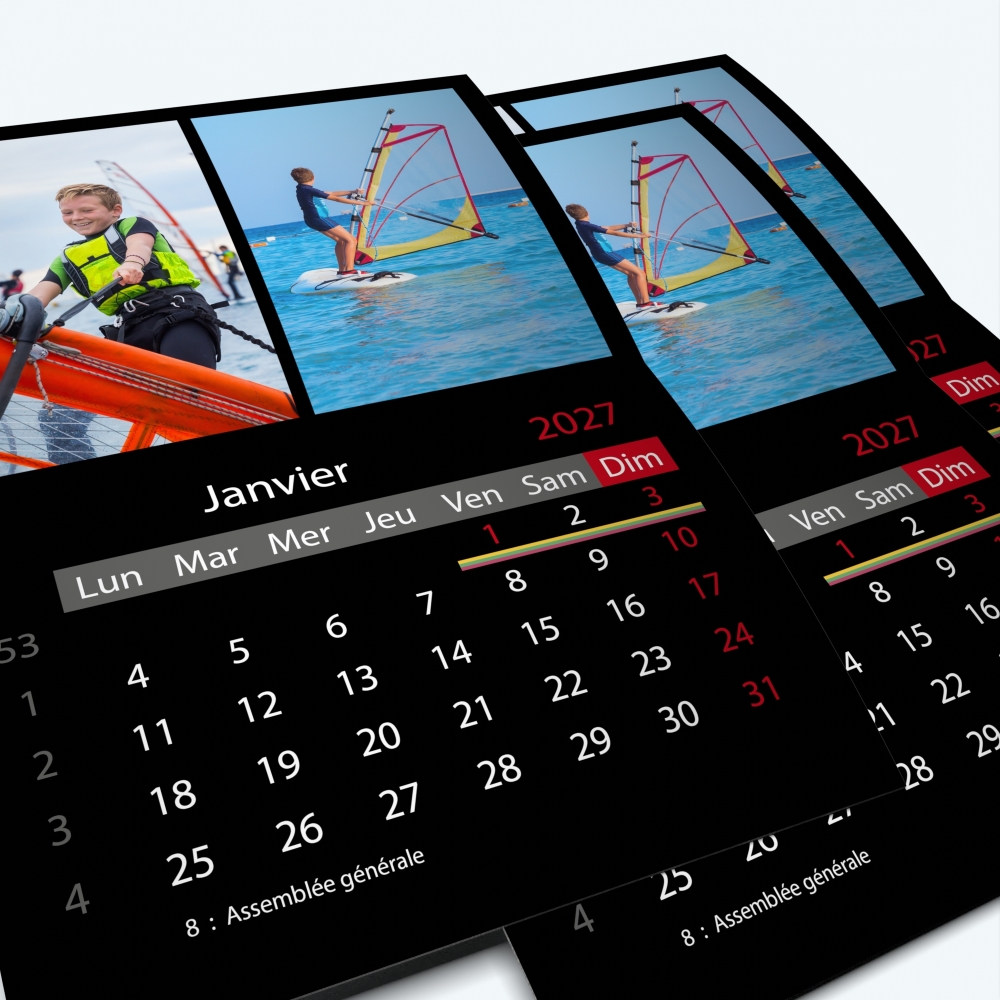 Calendrier agrafé Classic - Minimum de commande : 25 exemplaires
