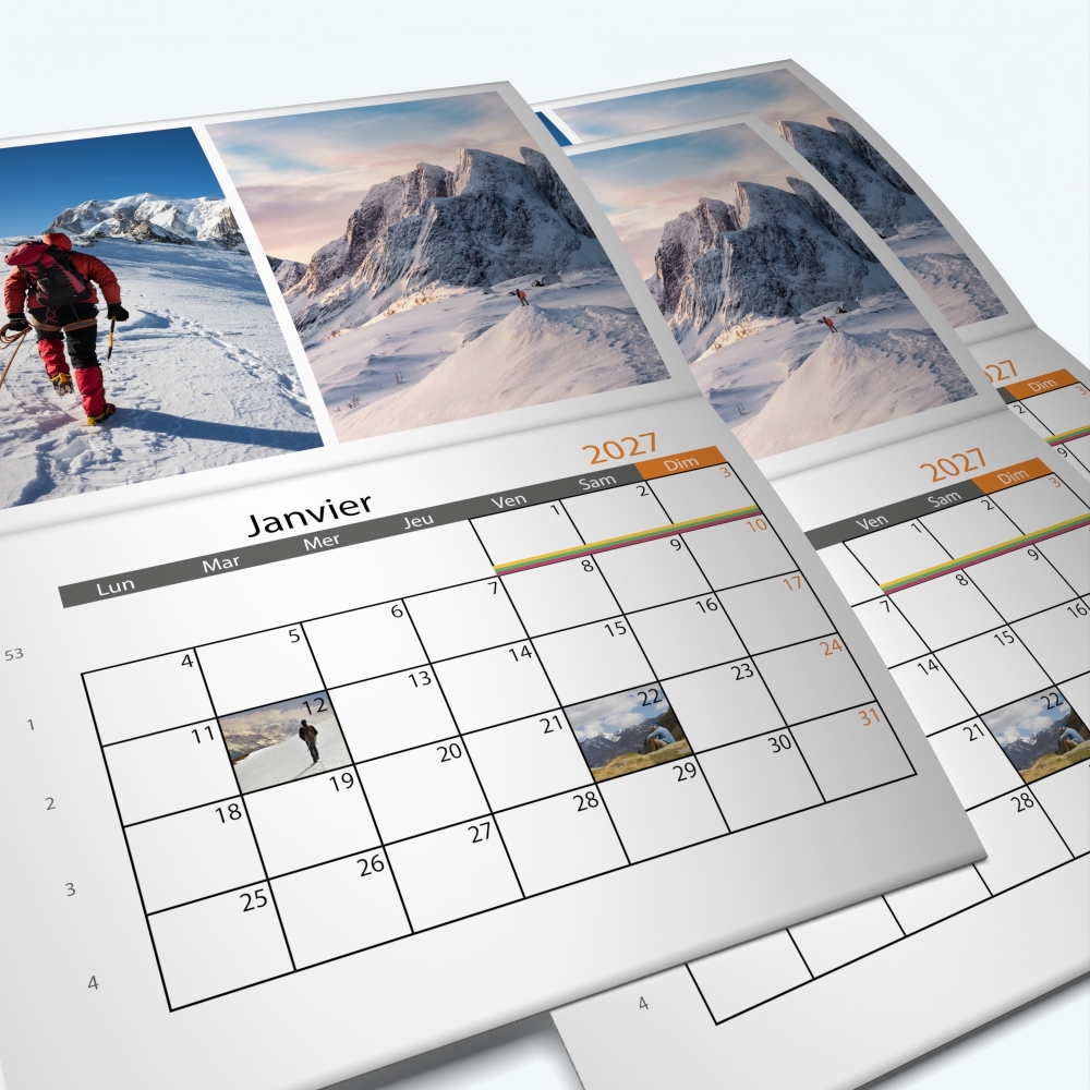 Calendrier agrafé Photo Date