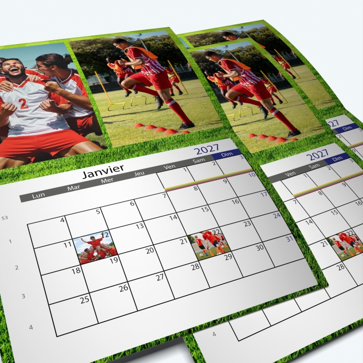 Calendrier agrafé Photo Date