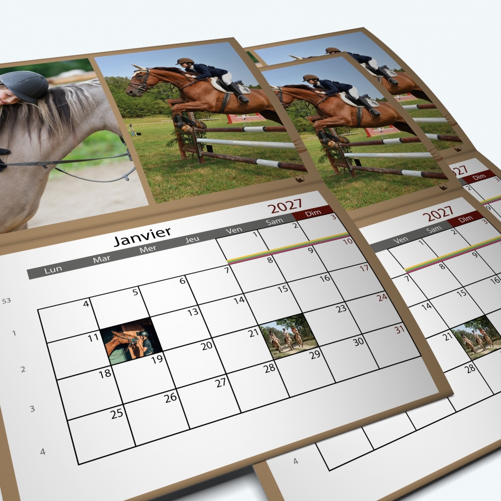 Calendrier agrafé Photo Date
