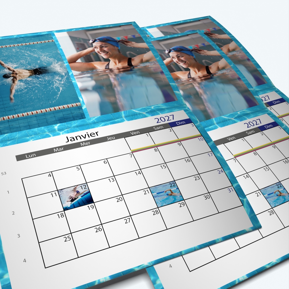 Calendrier agrafé Photo Date