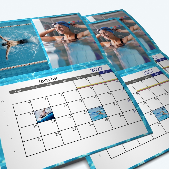 Calendrier agrafé Photo Date