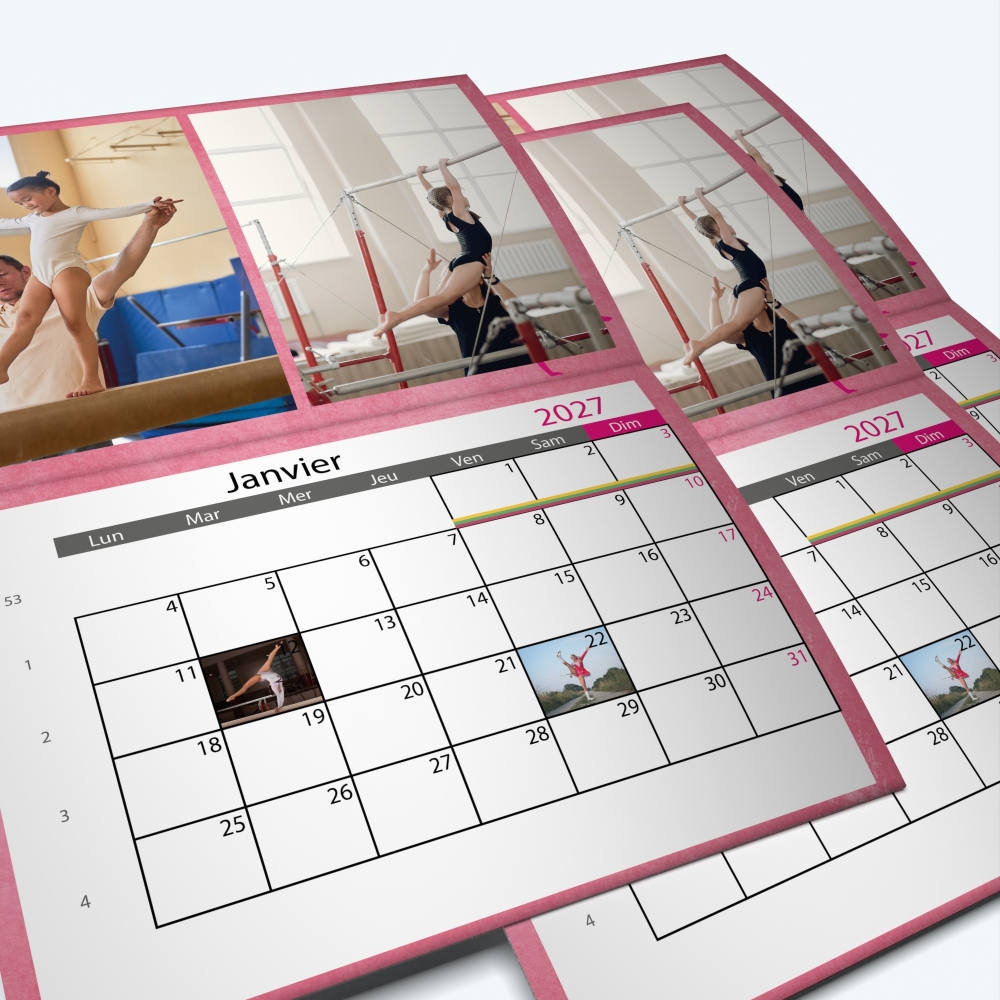 Calendrier agrafé Photo Date