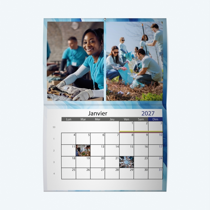 Calendrier agrafé Photo Date