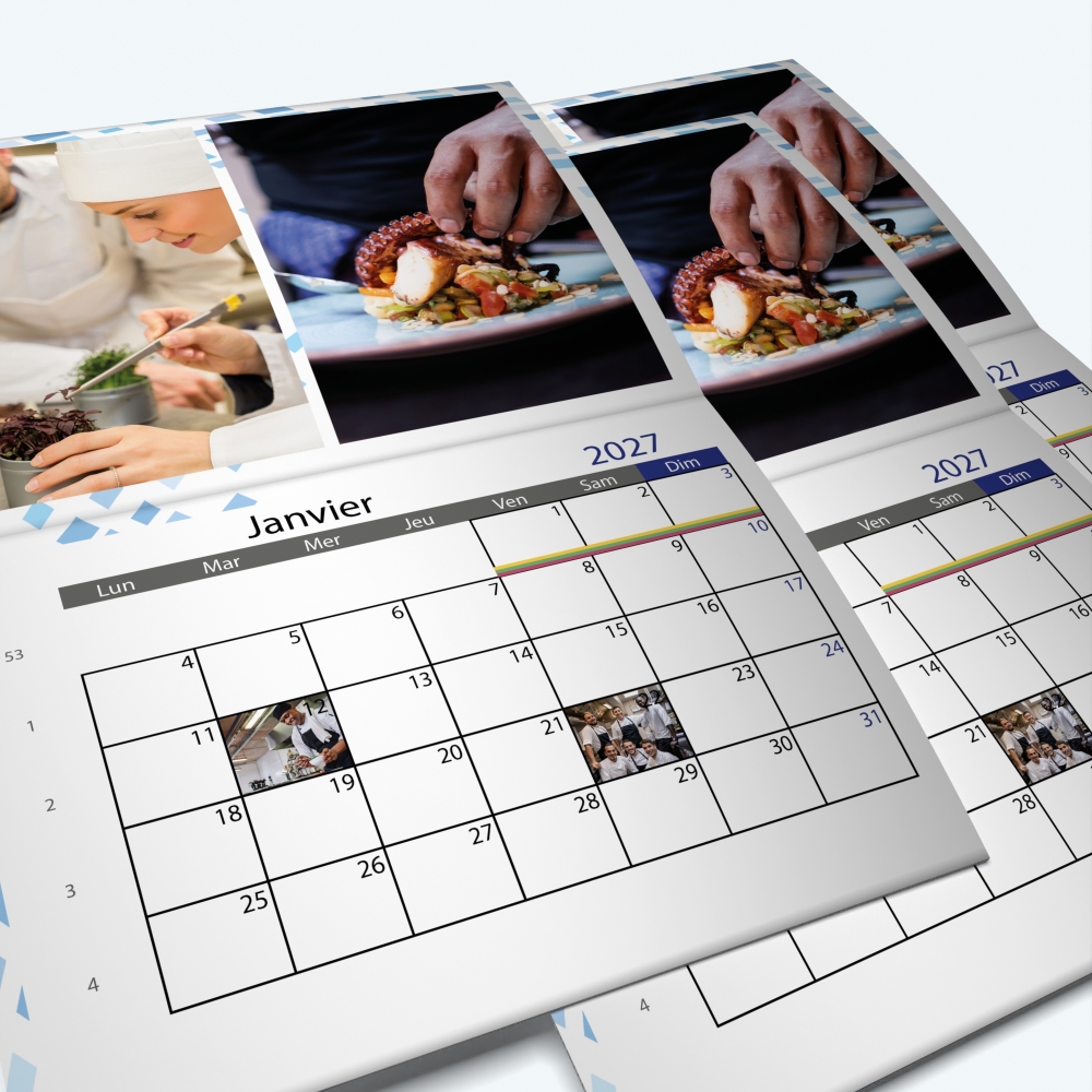 Calendrier agrafé Photo Date