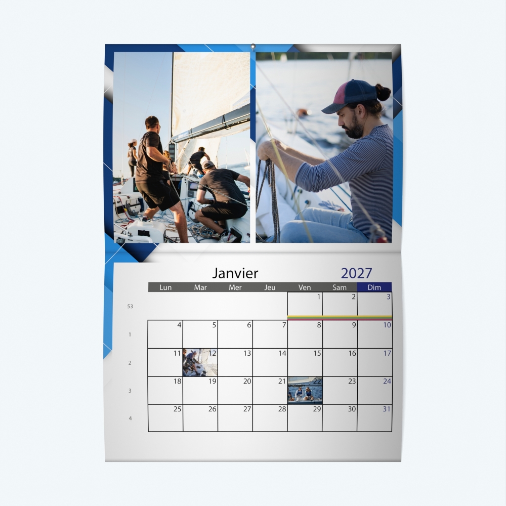 Calendrier agrafé Photo Date