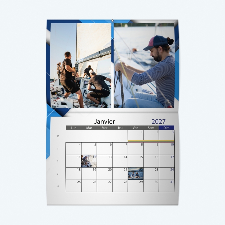 Calendrier agrafé Photo Date
