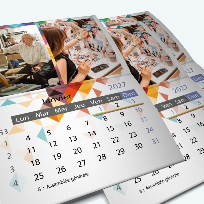 Calendrier agrafé Classic - Minimum de commande : 25 exemplaires