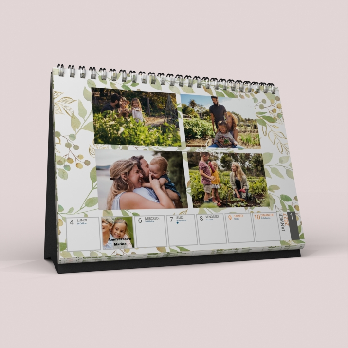 Calendrier de bureau semainier