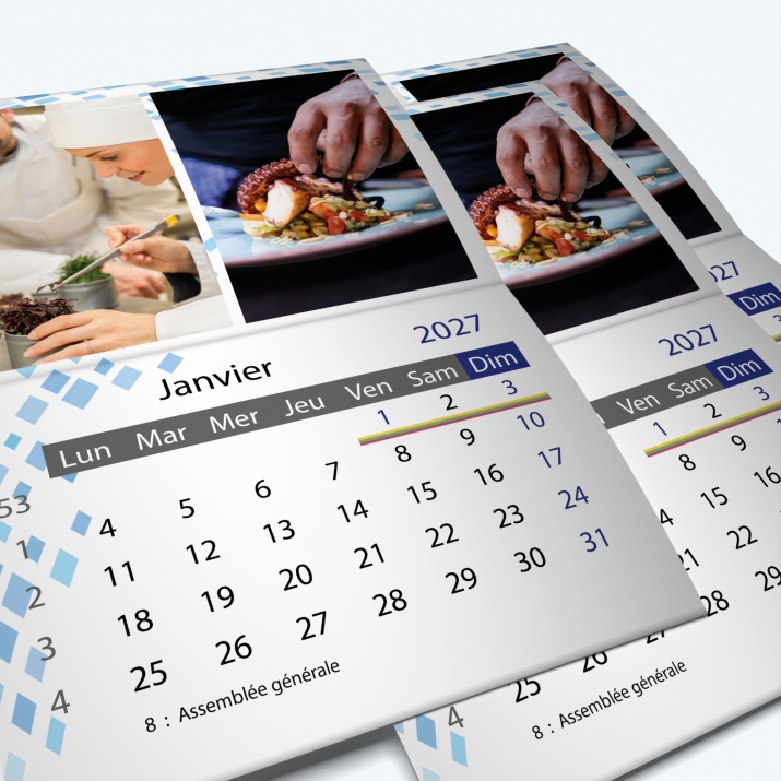 Calendrier agrafé Classic - Minimum de commande : 25 exemplaires