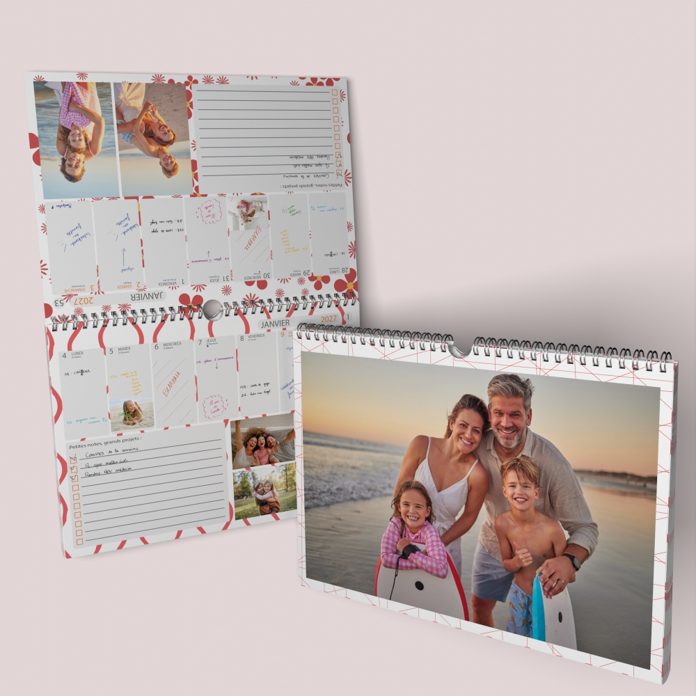 Calendrier photo mural semainier