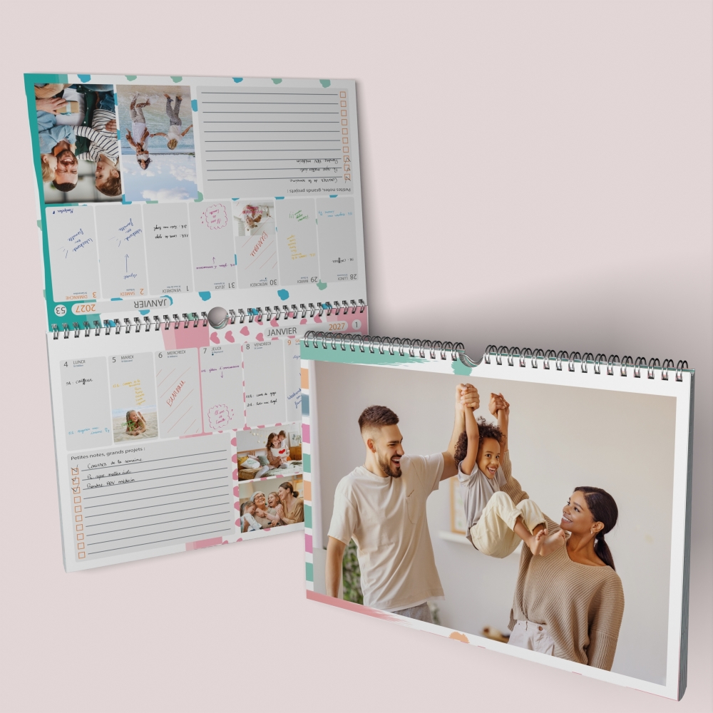 Calendrier photo mural semainier