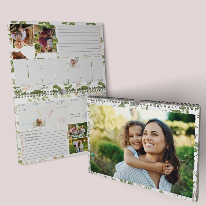 Calendrier photo mural semainier