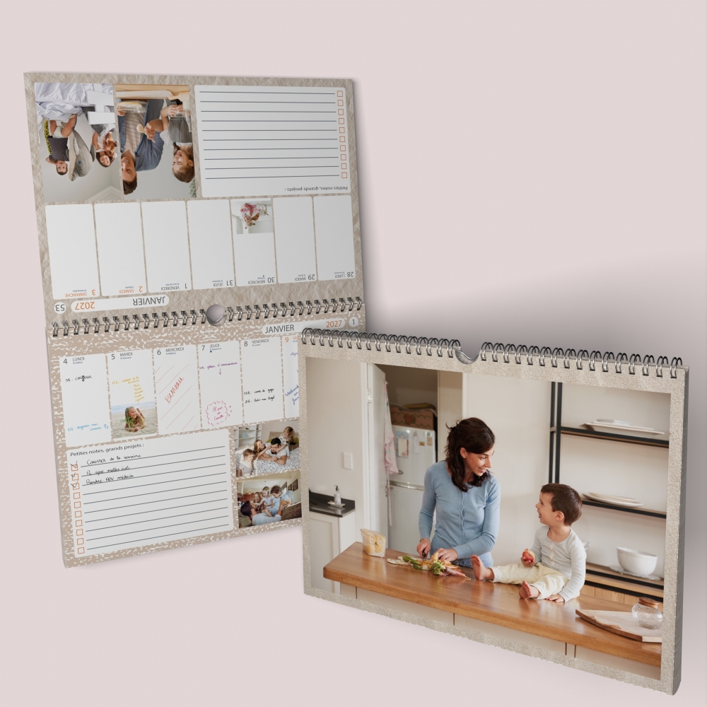 Calendrier photo mural semainier