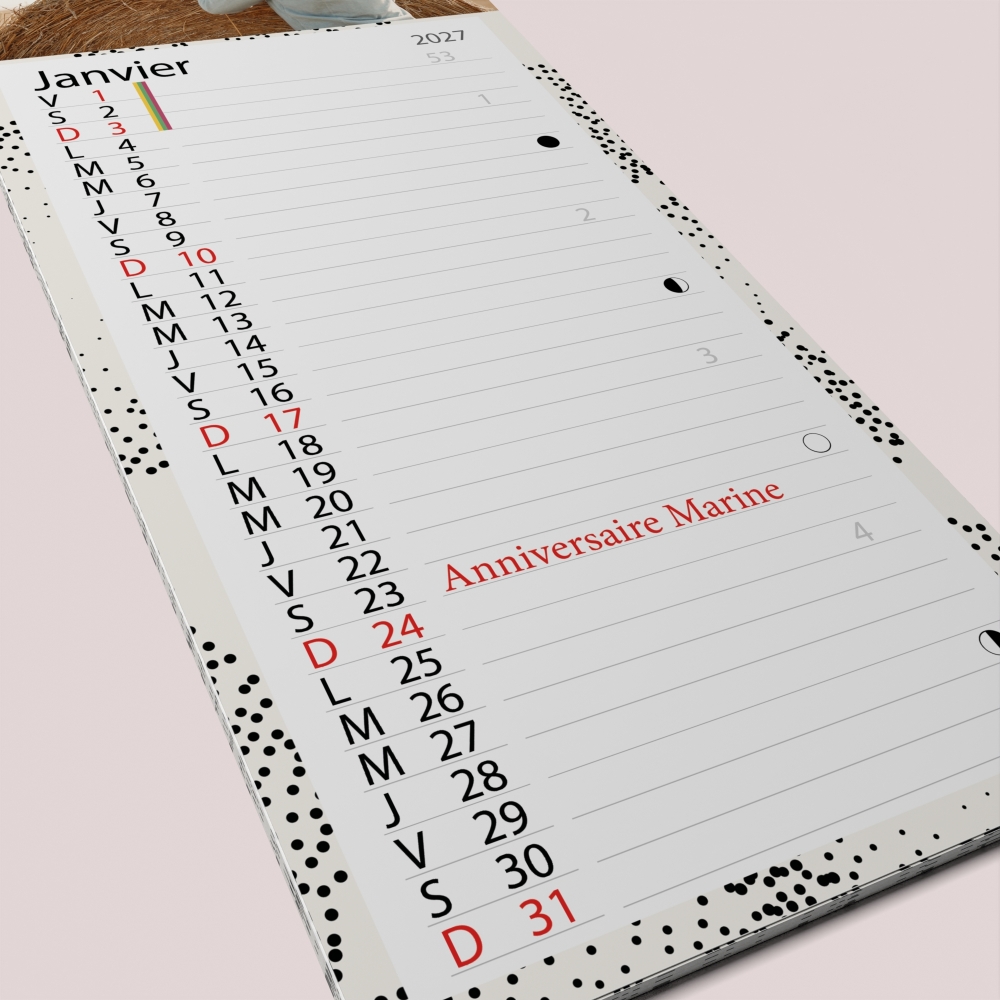 Calendrier photo mural Cuisine