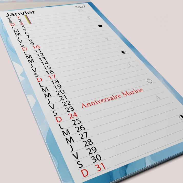 Calendrier photo mural Cuisine