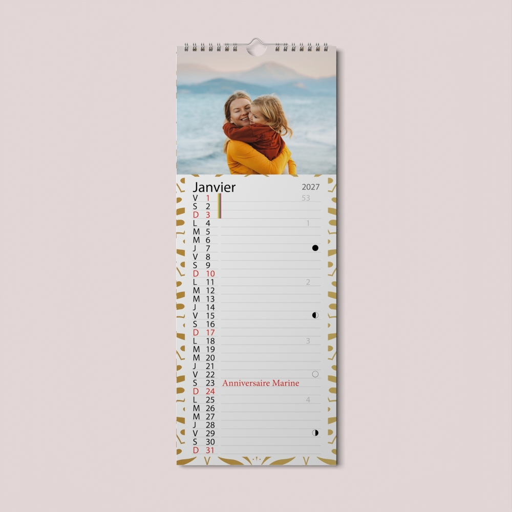 Calendrier photo mural Cuisine