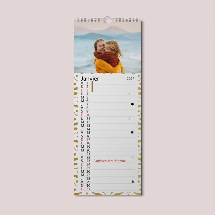 Calendrier photo mural Cuisine