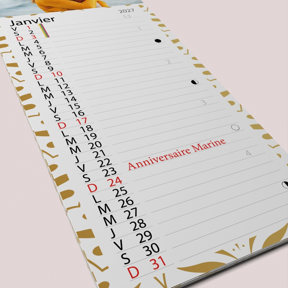 Calendrier photo mural Cuisine