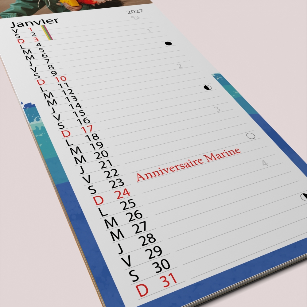 Calendrier photo mural Cuisine