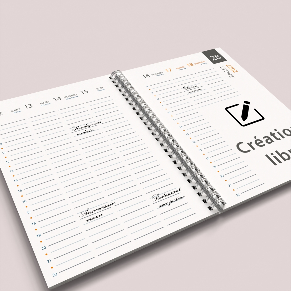 Agenda photo personnalisé