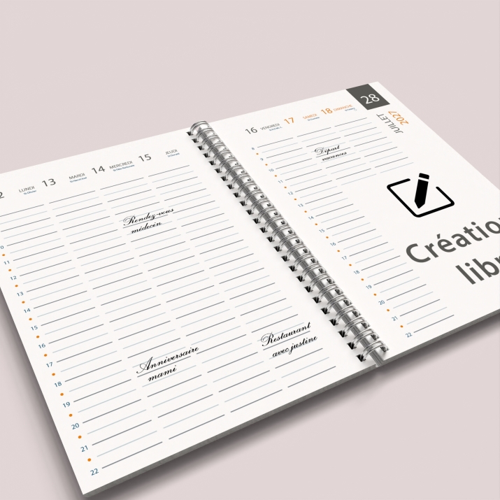 Agenda photo personnalisé