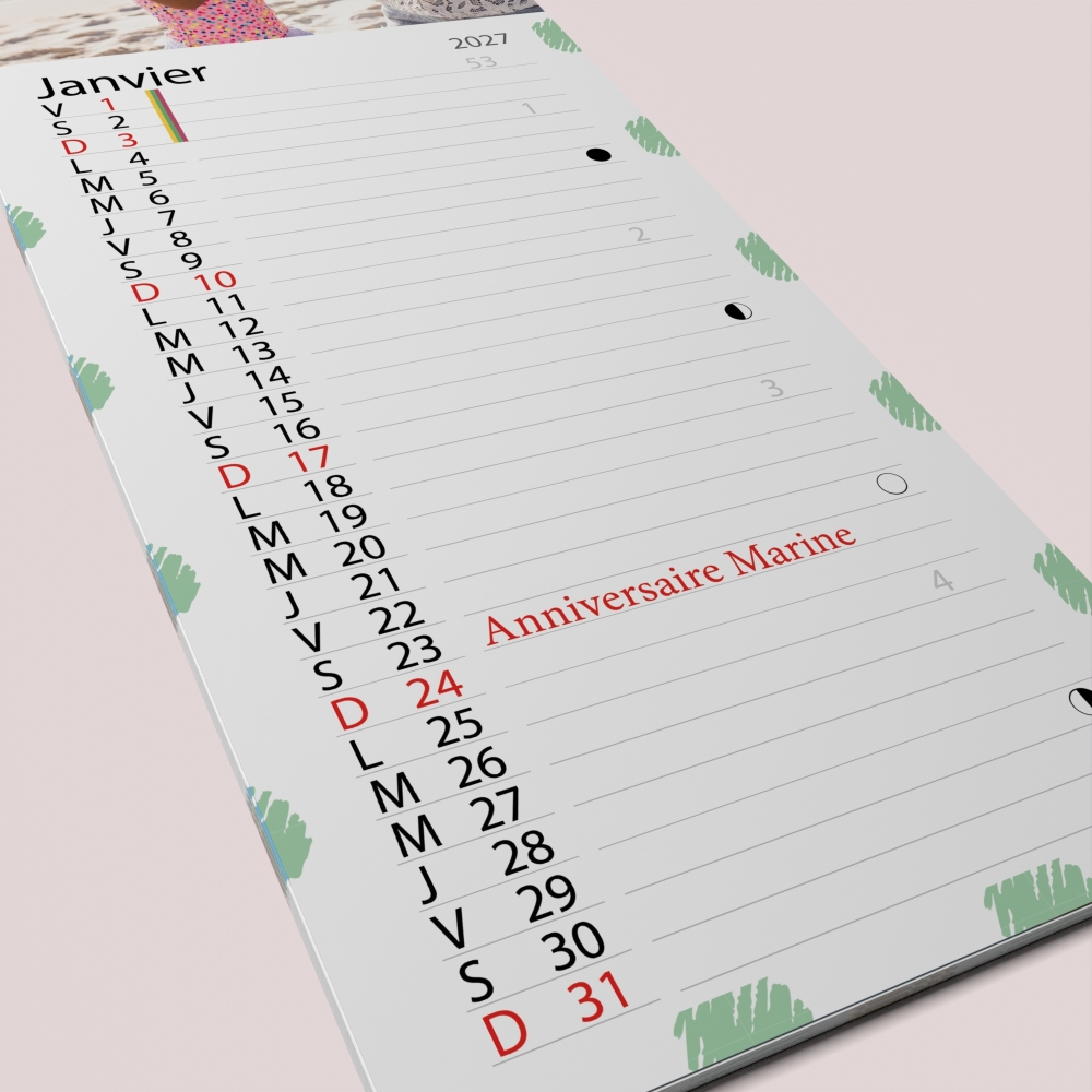 Calendrier photo mural Cuisine