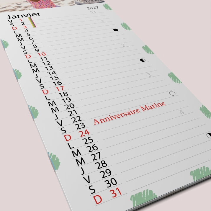 Calendrier photo mural Cuisine