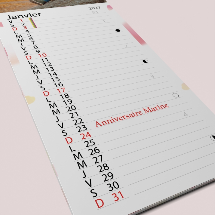 Calendrier photo mural Cuisine