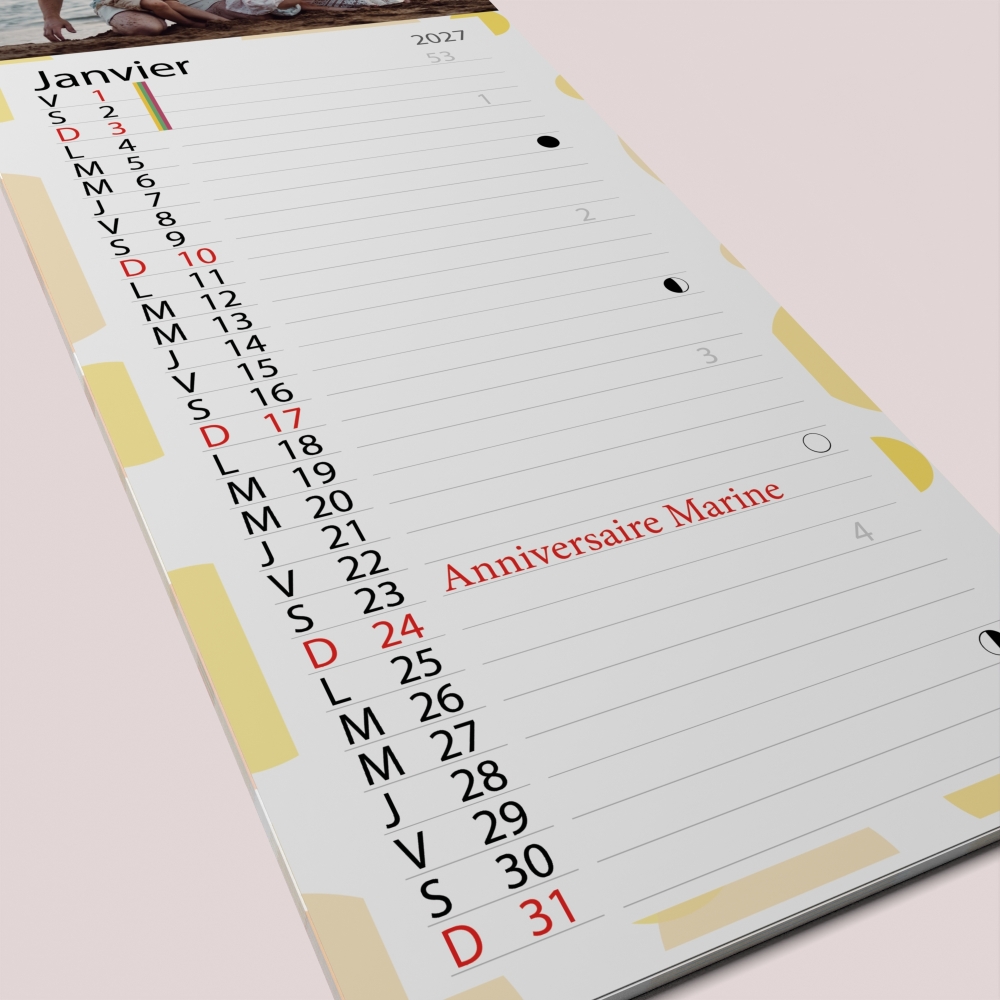 Calendrier photo mural Cuisine