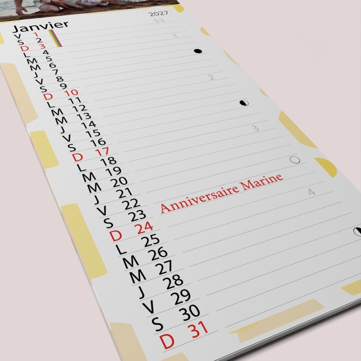 Calendrier photo mural Cuisine