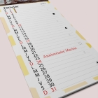 Calendrier photo mural Cuisine