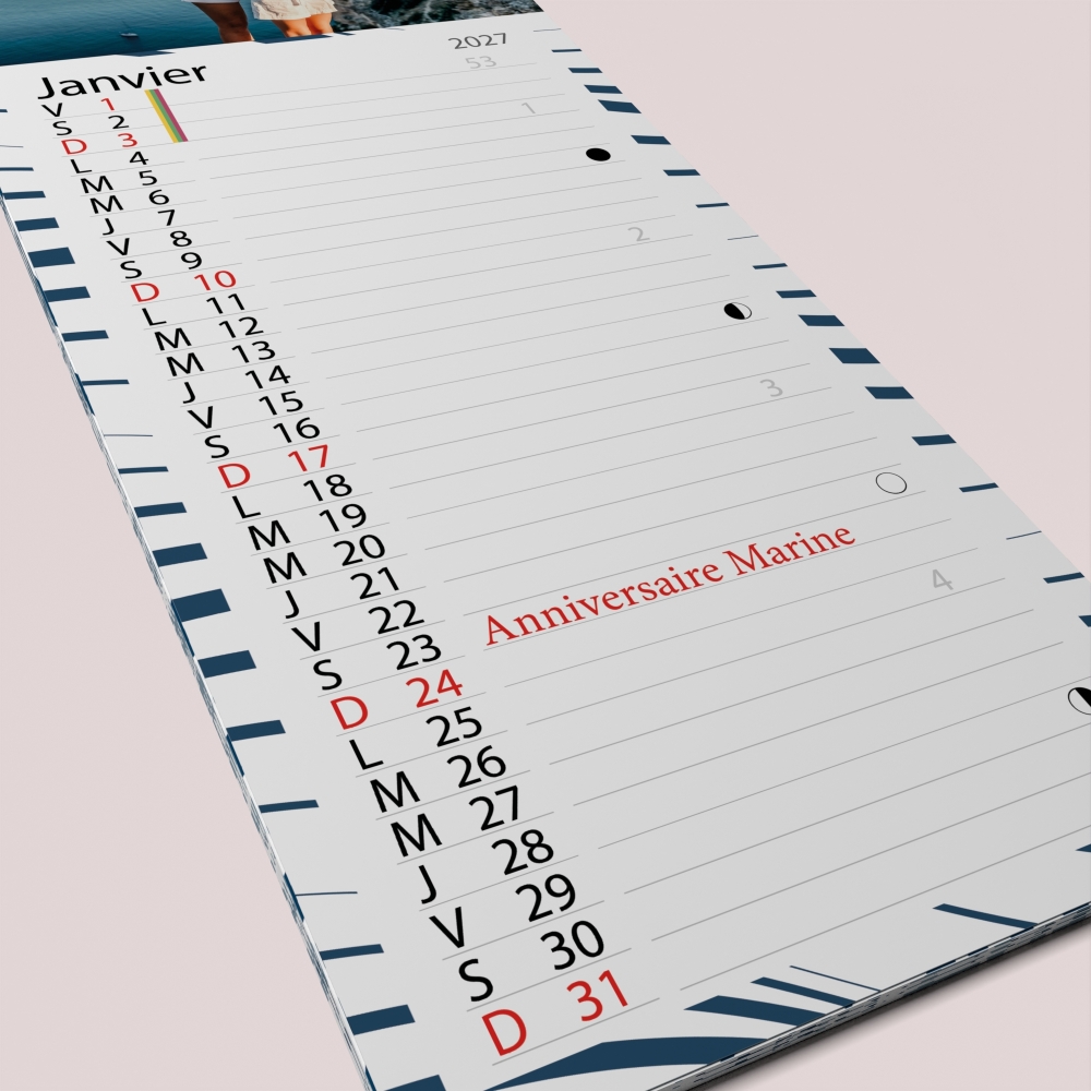 Calendrier photo mural Cuisine