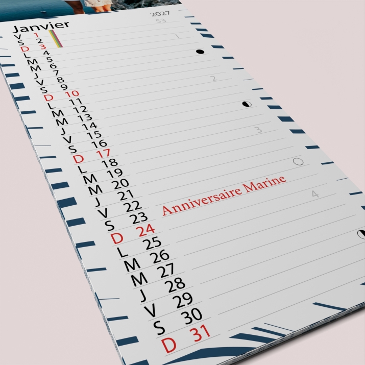 Calendrier photo mural Cuisine