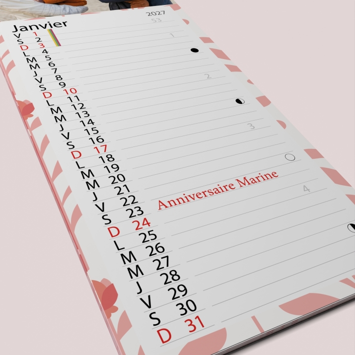 Calendrier photo mural Cuisine